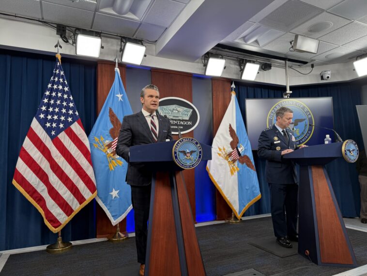 watch-live:-pete-hegeth-and-dan-caine-deliver-press-briefing-on-day-5-of-operation-epic-fury-in-iran-–-8-am-et