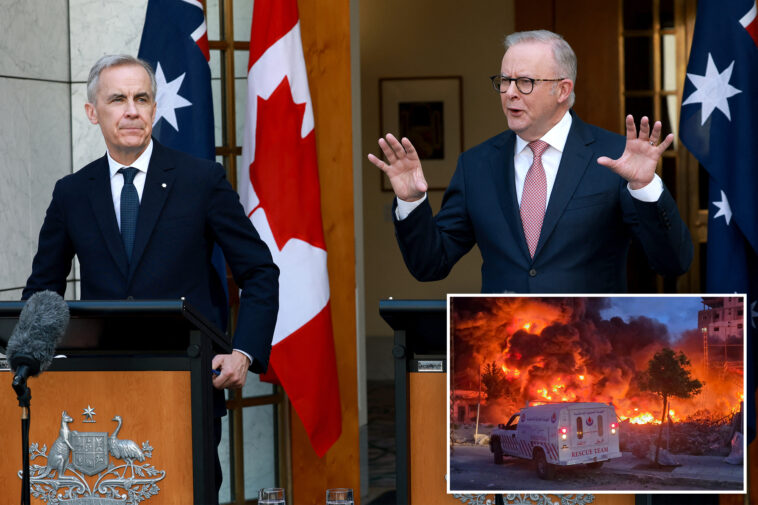 canada-and-australia-leaders-urge-war-de-escalation,-but-agree-iran-can’t-get-nuclear-weapons
