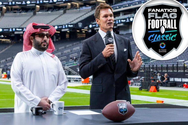 tom-brady,-fanatics-flag-football-event-moving-from-saudi-arabia-to-los-angeles-as-war-breaks-out-in-middle-east