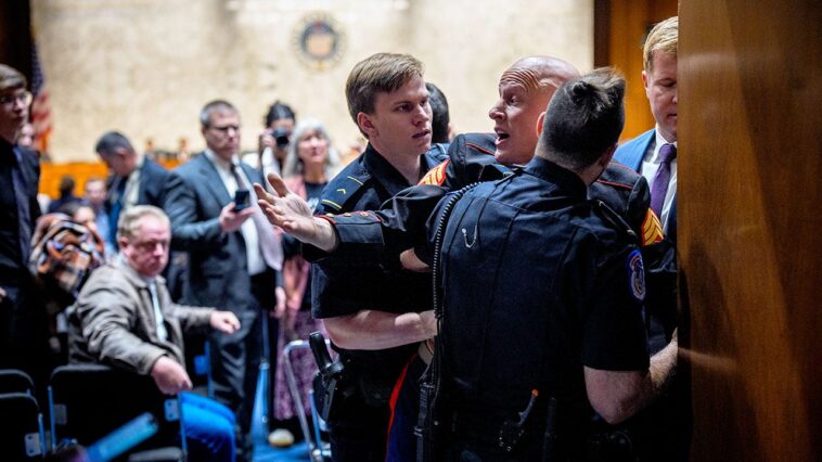 marine-veteran-vows-to-stay-in-north-carolina’s-us-senate-race-after-violent-capitol-arrest