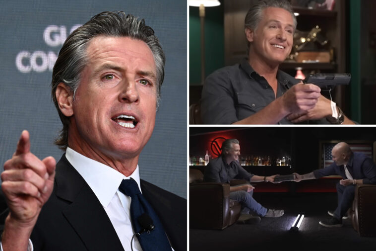 why-gavin-newsom’s-own-gun-laws-complicate-his-‘fabulous’-gift-from-podcaster-shawn-ryan