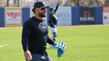 yankees’-jasson-dominguez-shows-defensive-progress-in-left-field-during-‘busy-afternoon’