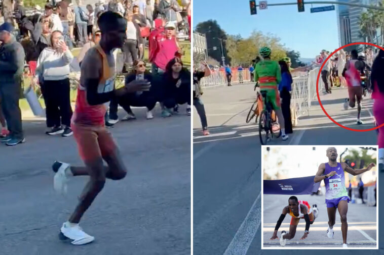 la-marathon-leader-took-wrong-turn-near-finish-line-—-before-he-was-dramatically-overtaken:-video