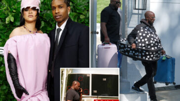 rihanna-and-a$ap-rocky-appear-to-flee-home-with-kids-after-shooting