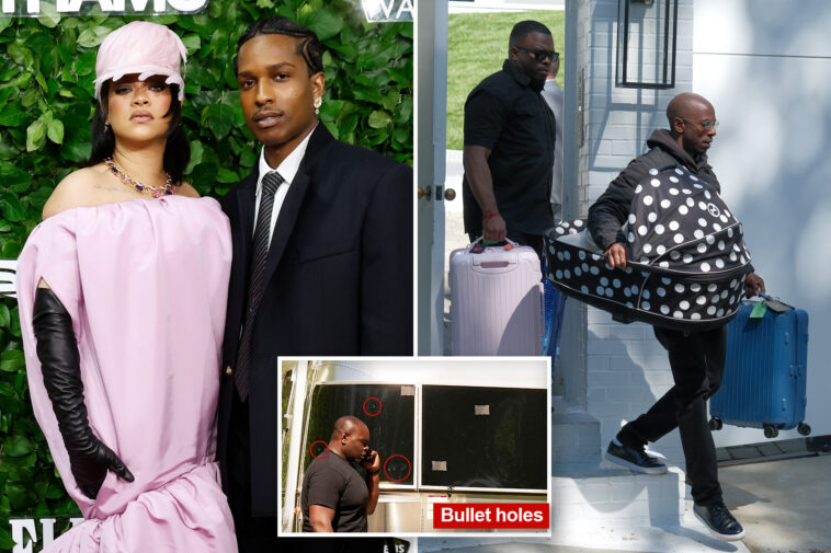 rihanna-and-a$ap-rocky-appear-to-flee-home-with-kids-after-shooting