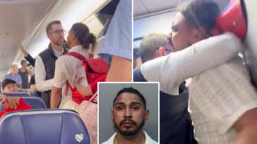 unruly-passenger-arrested-after-wild-brawl-with-officer-on-southwest-airlines-flight:-video