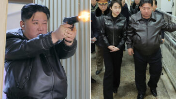 kim-jong-un-and-his-teenage-daughter-fire-pistols-at-north-korean-shooting-range