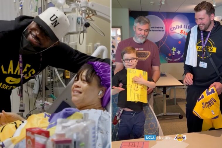 lakers’-lebron-james,-luka-doncic-surprise-patients-at-ucla-health