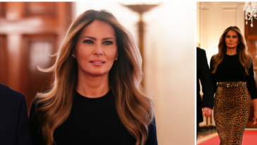 fashion-notes:-melania-trump-celebrates-women’s-history-month-in-sultry-adam-lippes-leopard-skirt