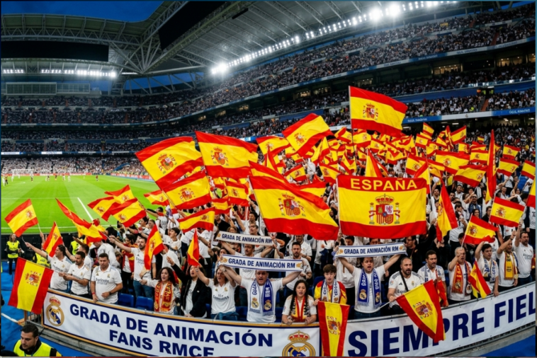 real-madrid-removes-the-spanish-flag-from-the-santiago-bernabeu-supporters’-section-ahead-of-the-manchester-city-match-to-avoid-potential-uefa-sanctions