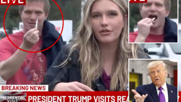 bizarre-moment-passerby-eats-a-lit-cigarette-on-live-tv-during-president-trump’s-ohio-visit
