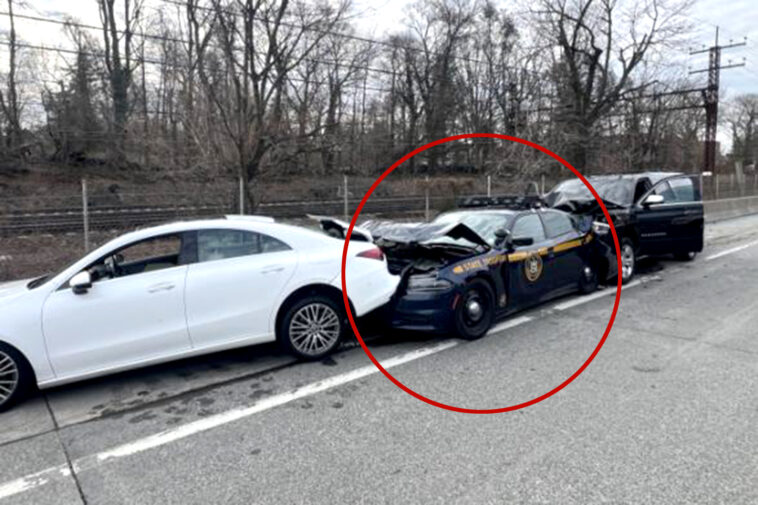 nys-trooper-injured-as-chain-reaction-crash-squashes-police-car:-cops