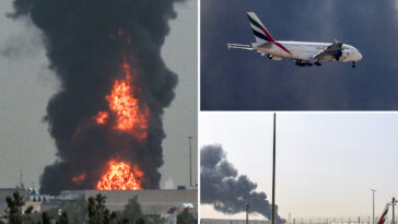 iranian-drone-strike-takes-out-fuel-tank-at-dubai-airport,-temporarily-halting-flights