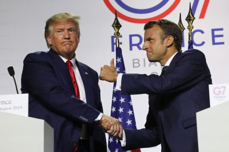 ‘not-perfect,-but-it’s-france’:-trump-uses-french-reporter’s-question-to-jab-at-macron