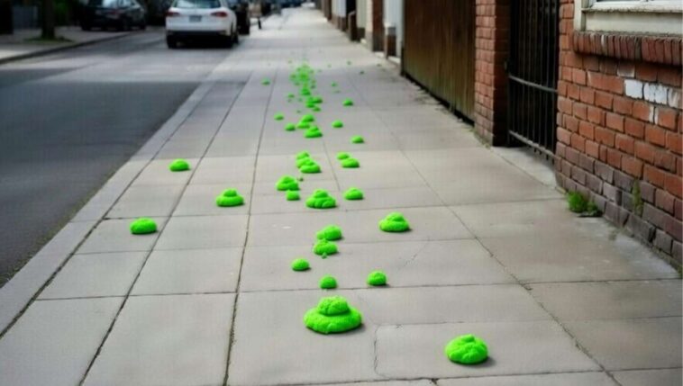san-francisco-celebrates-st.-patrick’s-day-by-adding-green-dye-to-sidewalk-poop