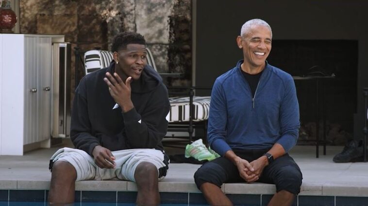 barack-obama,-anthony-edwards-shoot-hoops,-talk-trash-in-presidential-center-opening-tease