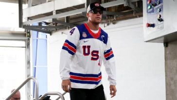 team-usa-arrives-at-wbc-championship-repping-game-worn-usa-olympic-hockey-jerseys