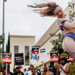 hollywood-protests-hollywood:-striking-writers-guild-staffers-protest-their-own-union-at-sag-aftra-headquarters