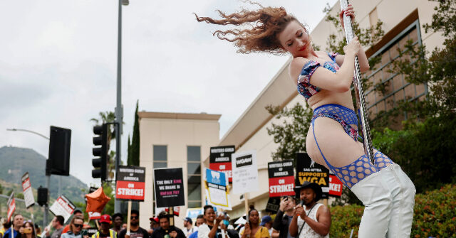 hollywood-protests-hollywood:-striking-writers-guild-staffers-protest-their-own-union-at-sag-aftra-headquarters