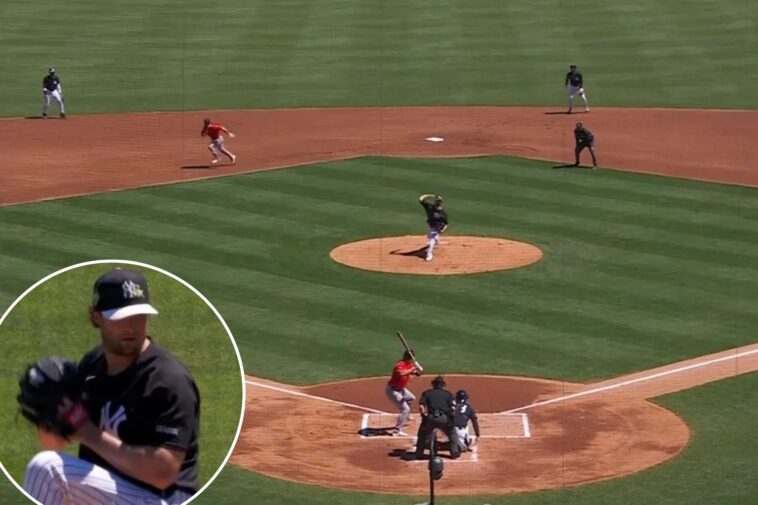 gerrit-cole-flashes-heat-during-eventful-inning-in-yankees-spring-debut