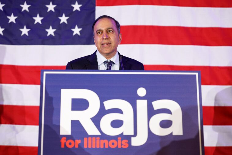 dem-illinois-senate-candidate-raja-krishnamoorthi-slammed-for-selling-$13-water-while-preaching-‘affordability’-in-campaign