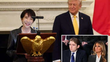 japanese-prime-minister-wishes-‘good-looking’-barron-trump-happy-birthday-at-white-house-dinner:-‘very-clear-where-he-got-it’