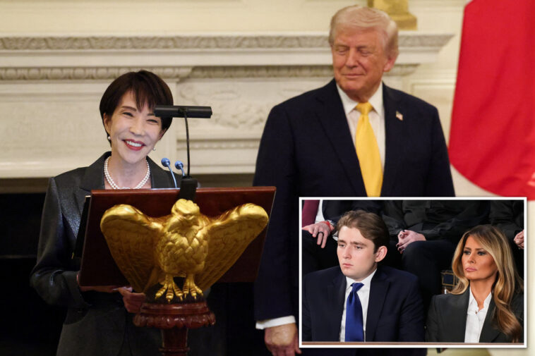 japanese-prime-minister-wishes-‘good-looking’-barron-trump-happy-birthday-at-white-house-dinner:-‘very-clear-where-he-got-it’