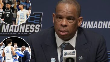 unc-coach-hubert-davis-baffled-by-stunning-march-madness-loss-to-vcu:-‘what-do-you-mean?’