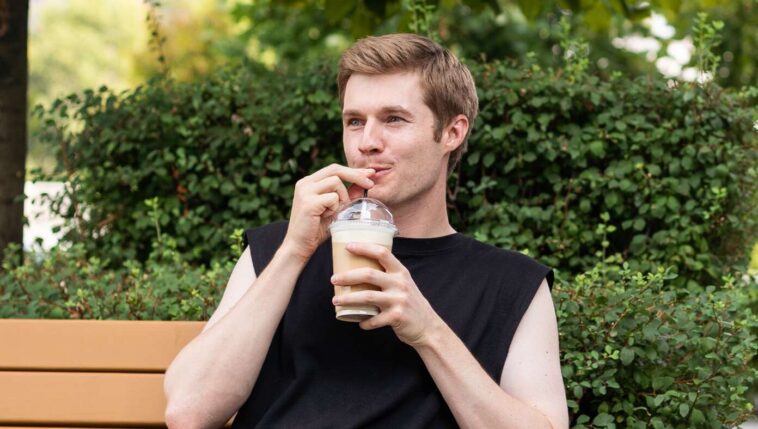 local-man-likes-his-coffee-cold,-with-milk,-just-like-a-little-baby