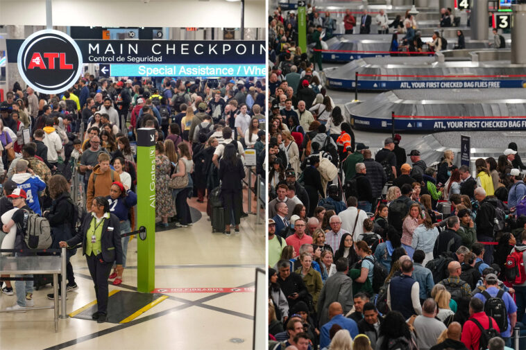 atlanta-airport-slammed-with-nearly-3-hour-wait-as-security-line-wraps-around-baggage-claim-amid-dem-shutdown:-‘pure-insanity!’