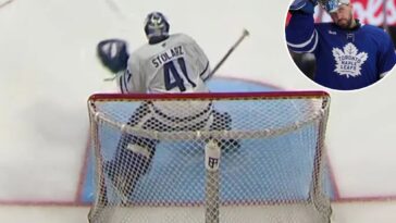 maple-leafs-goalie-anthony-stolarz-takes-puck-to-throat-during-warmups-in-scary-scene