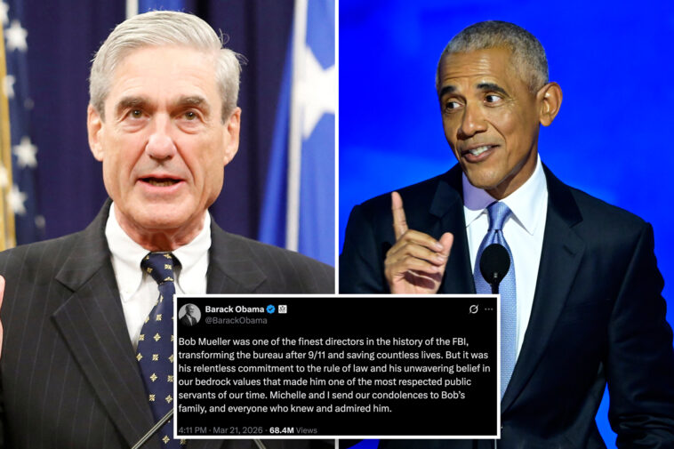 obama-slammed-for-praising-late-‘russiagate’-prober-robert-mueller’s-‘commitment-to-rule-of-law’