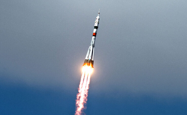 russia-successfully-launches-soyuz-rocket-from-repaired-baikonur-launchpad,-but-a-glitch-in-the-cargo-spaceship-may-force-cosmonaut-to-manually-dock-it-on-the-iss
