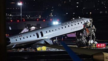 two-pilots-dead,-41-hospitalized-after-air-canada-flight-collides-with-fire-truck-at-laguardia-airport