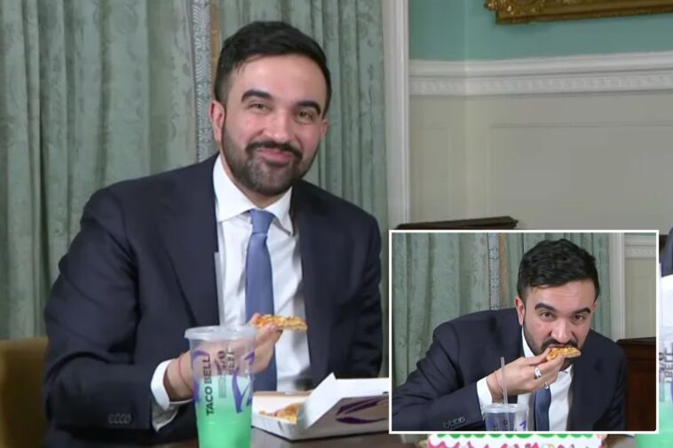mamdani-does-‘mukbang’-style-video-munching-on-taco-bell,-dunkin’-to-announce-$1.8m-fast-food-settlement