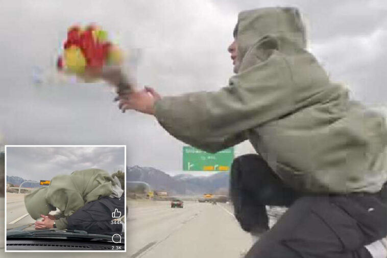 idiotic-influencer-arrested-over-wildly-viral-video-of-him-riding-hood-of-car-on-highway:-‘dumb-decision’