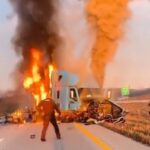 missouri-highway-shut-down-after-semi-truck-collides-with-vehicle,-catches-fire-–-indian-driver-can’t-speak-english-(video)