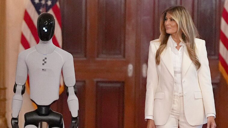 melania-trump-welcomes-humanoid-robot-to-white-house-for-historic-ai-summit