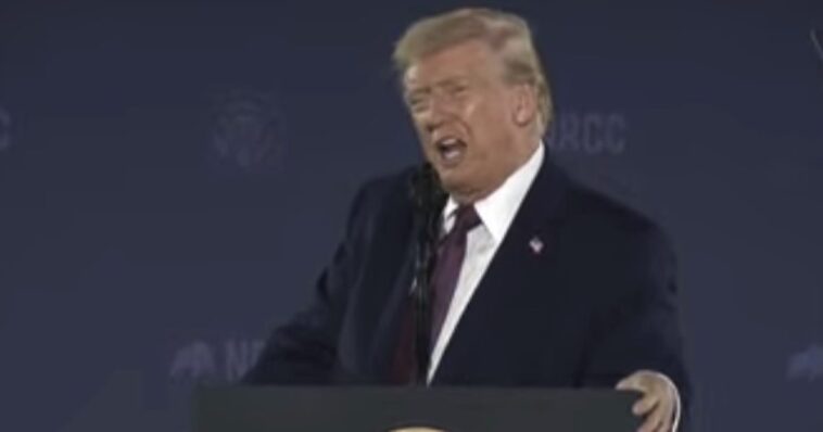 watch:-trump-goes-off-script-during-nrcc-speech-and-eviscerates-democrats-for-behavior-at-state-of-the-union-adress