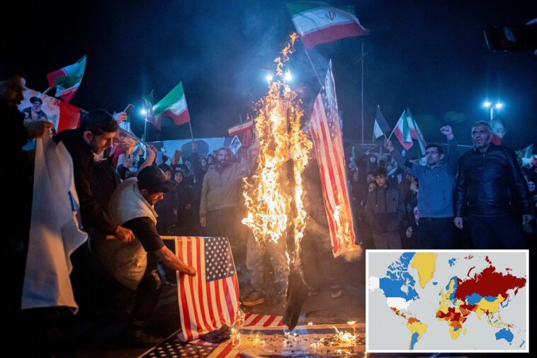 most-dangerous-countries-for-american-tourists-revealed-in-state-department-map