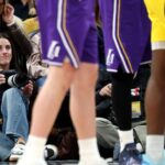 ‘the-king-…-shot-by-me’:-caitlin-clark-photographs-lebron-james-at-lakers-pacers