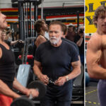 arnold-schwarzenegger-helping-train-love-child-at-venice-gym-for-bodybuilding-debut
