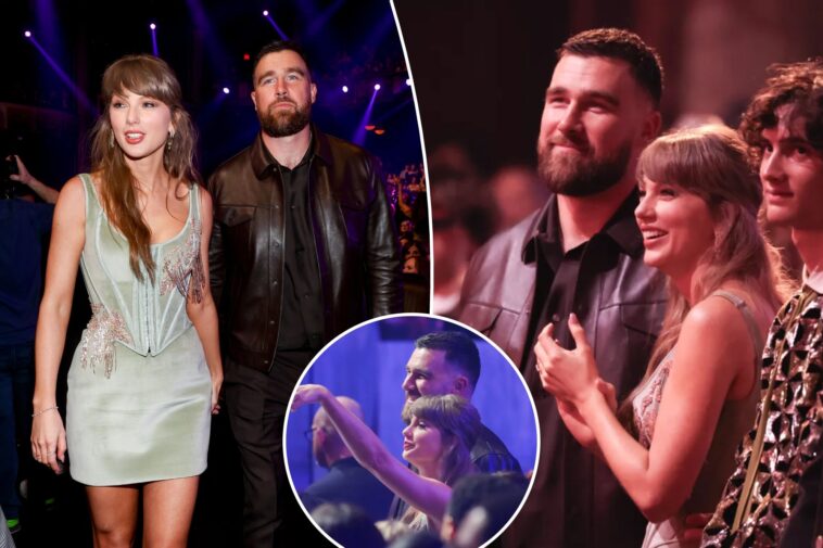 travis-kelce-joins-taylor-swift-for-iheartradio-music-awards-show