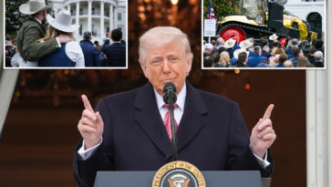 white-house-unveils-‘onlyfarms’-website,-welcomes-farmers-with-golden-tractor-on-south-lawn