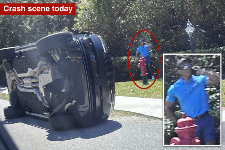 tiger-woods-spotted-using-cell-phone-on-side-of-road-after-alleged-florida-dui-crash