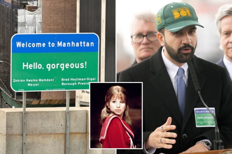 city-installs-‘hello,-gorgeous!’-sign-on-brooklyn-bridge-—-but-few-get-the-reference