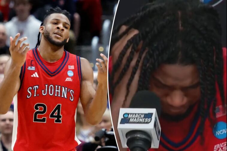 zuby-ejiofor-breaks-down-after-st.-john’s-falls-in-sweet-16-crusher-to-duke