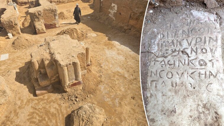 archaeologists-unearth-1,600-year-old-christian-monastic-site-with-paintings,-mysterious-inscription