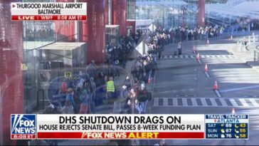 travelers-line-up-on-sidewalk-outside-terminal-in-freezing-temps-at-baltimore-airport-as-democrats-block-funding-for-tsa-(video)