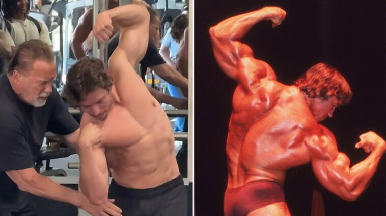 arnold-schwarzenegger-passes-bodybuilding-torch-to-lookalike-son-joseph-baena